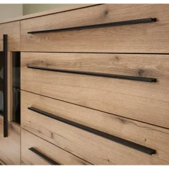 Wohnen Sideboards<200 cm Sideboard mit Glaseinsätzen - Brocus
