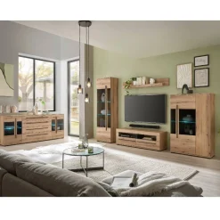 Wohnen Sideboards<200 cm Sideboard mit Glaseinsätzen - Brocus