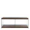 Wohnen Tv & Hifi-Möbel|Lowboards<120 cm TV Element in Nussbaum & Transparent - Tomima