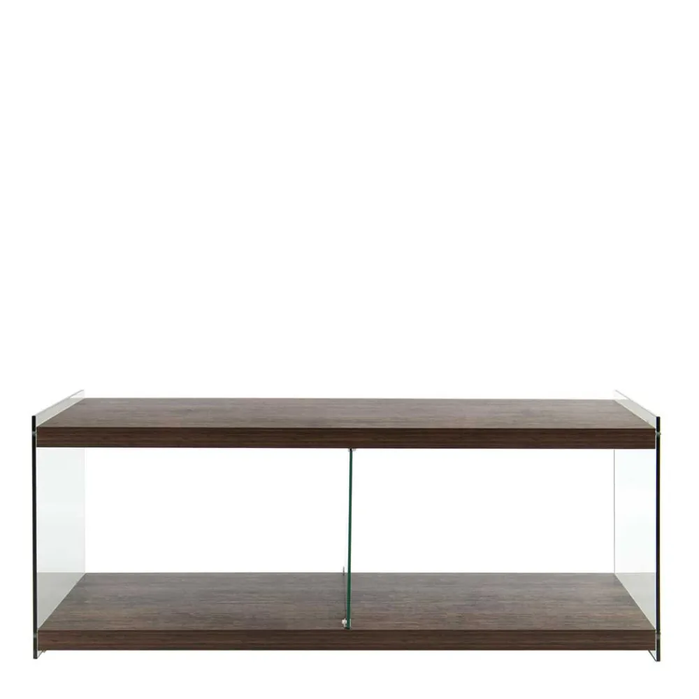 Wohnen Tv & Hifi-Möbel|Lowboards<120 cm TV Element in Nussbaum & Transparent - Tomima
