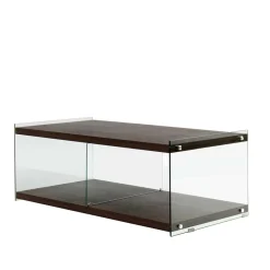 Wohnen Tv & Hifi-Möbel|Lowboards<120 cm TV Element in Nussbaum & Transparent - Tomima
