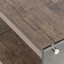 Wohnen Tv & Hifi-Möbel|Lowboards<120 cm TV Element in Nussbaum & Transparent - Tomima
