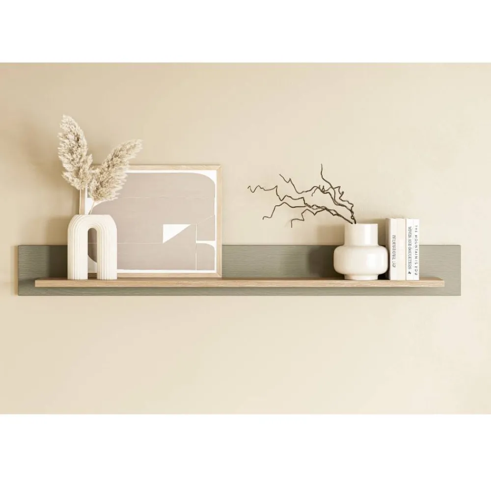 Wohnen Regale<150 cm Wandboard in Eukalyptus und Eiche Optik - Promo