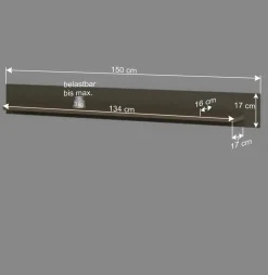 Wohnen Regale<150 cm Wandboard in Eukalyptus und Eiche Optik - Promo