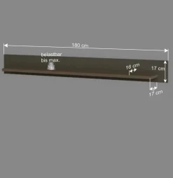 Wohnen Regale<180 cm Wandboard in Eukalyptus und Eiche Optik - Promo