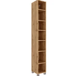 Wohnen Regale<7 Fächer Badzimmer Regal in Holz Optik - Lemnas
