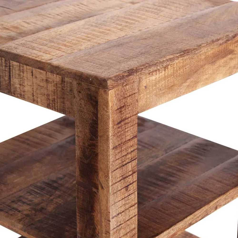 Wohnen Regale<4 Fächer Regal aus Mangobaum Massivholz - Camelo