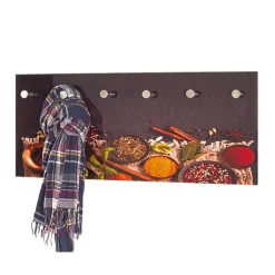 Wohnen Garderoben<6 Haken Glasgarderobe mit Foto Druck - Aramova