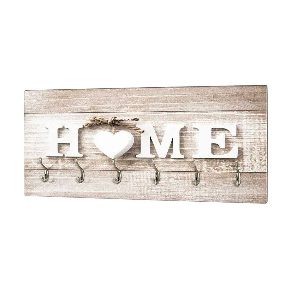 Wohnen Garderoben<6 Haken MDF Garderobe mit Home Druck - Cacirella