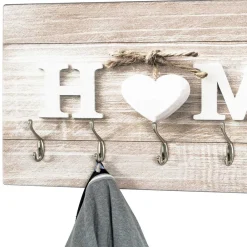 Wohnen Garderoben<6 Haken MDF Garderobe mit Home Druck - Cacirella