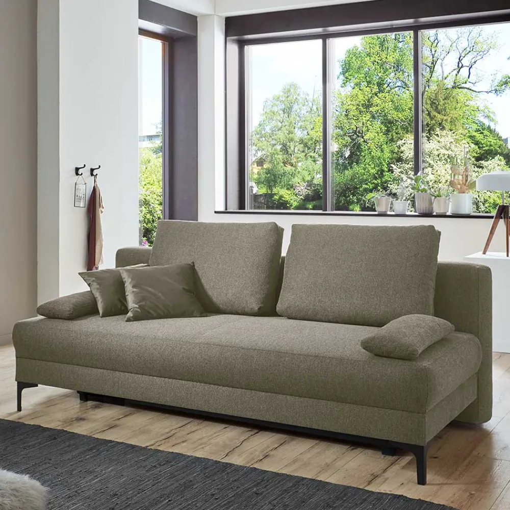 Wohnen Betten|Sofas<2 Personen Bettcouch in Dunkelgrau - Matsu