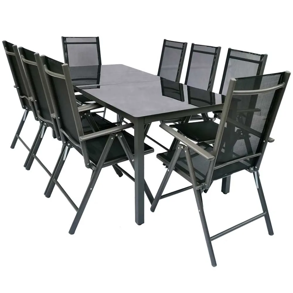Wohnen Sitzgruppe<8 Personen Garten-Sitzgruppe Set - Micaelo (neunteilig)
