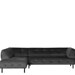 Wohnen Sofas<4 Personen Polsterecke in Graubraun Samtbezug - Marian