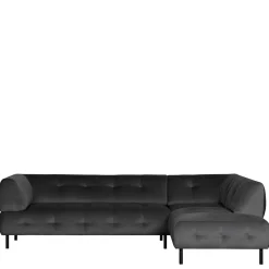 Wohnen Sofas<4 Personen Polsterecke in Graubraun Samtbezug - Marian