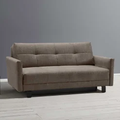 Wohnen Sofas<2 Personen Schlafcouch in Dunkelbraun - Jaxta
