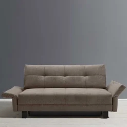 Wohnen Sofas<2 Personen Schlafcouch in Dunkelbraun - Jaxta