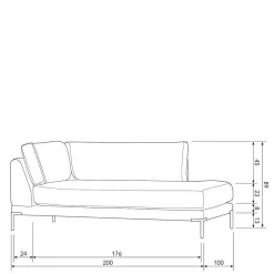 Wohnen Sofas<5 Personen Wohnlandschaft modular - Ravonia (fünfteilig)