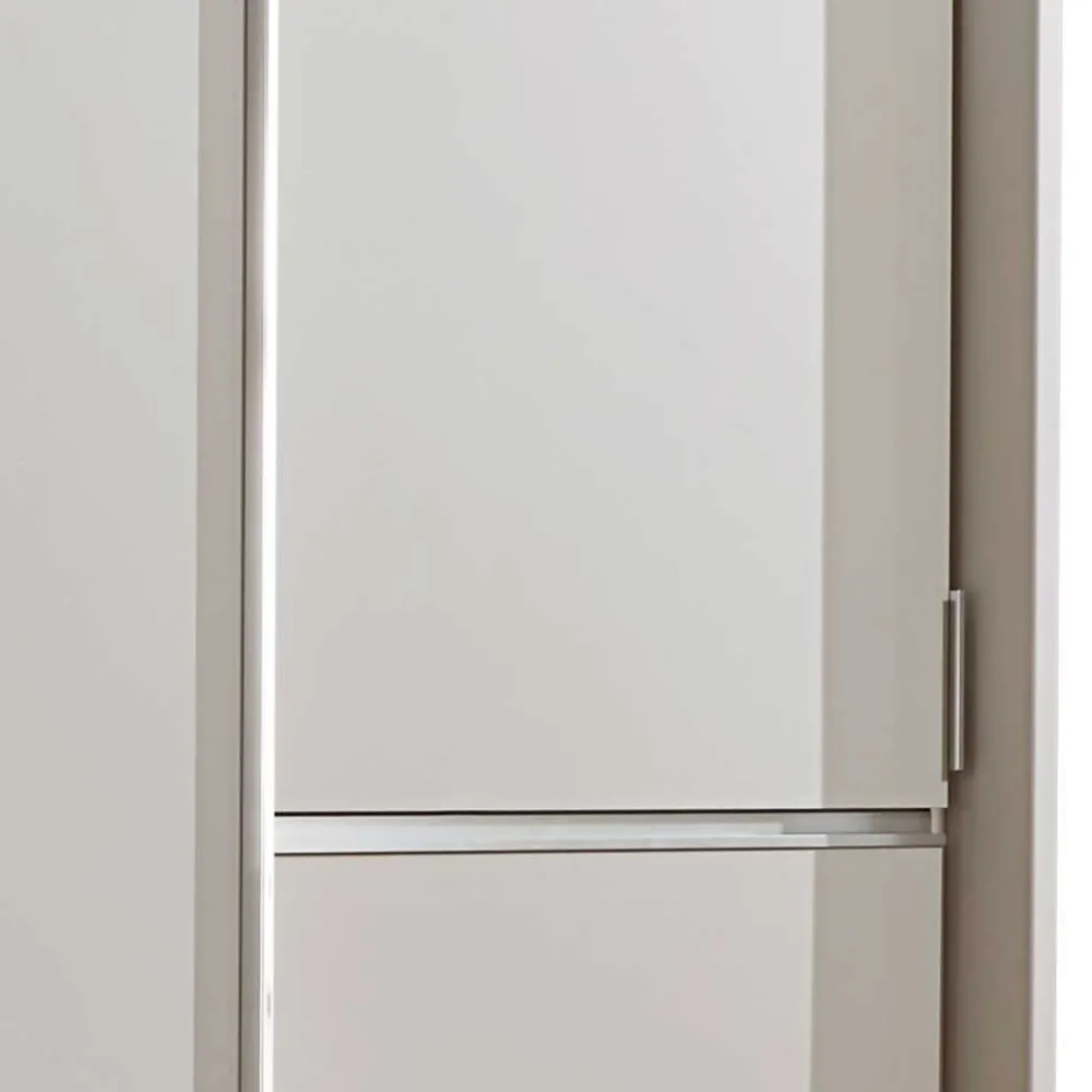 Wohnen Kleiderschränke|Schränke<3 Schiebetüren Schlafzimmer Schrank in Beige - Zesgina