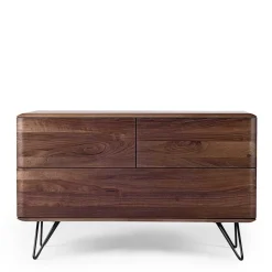 Wohnen Sideboards<3 Schubladen Kommode aus Nussbaum - Rivossa