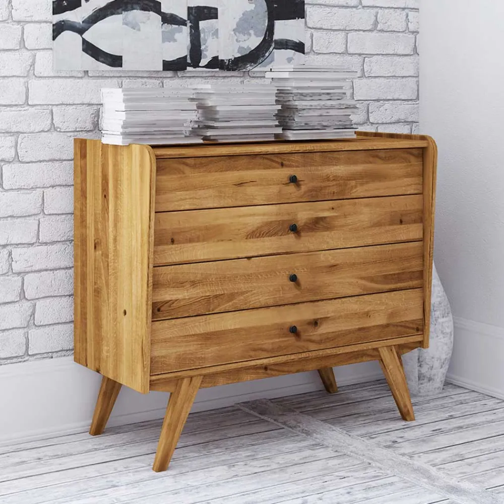 Wohnen Kommoden<4 Schubladen Kommode im Midcentury Design - Hardus