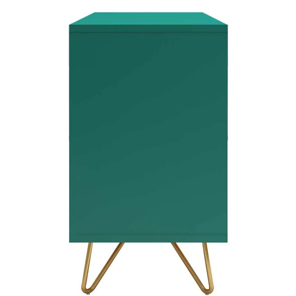 Wohnen Sideboards<6 Schubladen Kommode in Grün & Gold - Ricriava