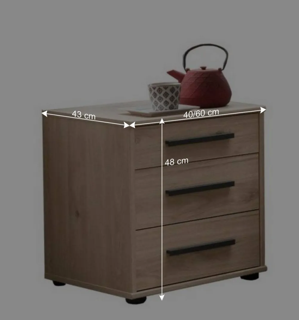 Wohnen Kommoden<3 Schubladen Nachtschrank modern - Licruva