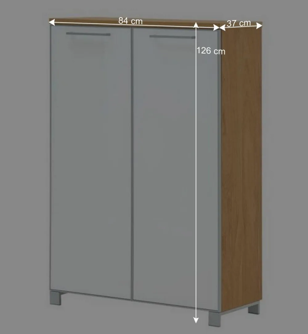 Wohnen Kommoden<2 türiger Schuhschrank Wynoca in Weiß Glas beschichtet