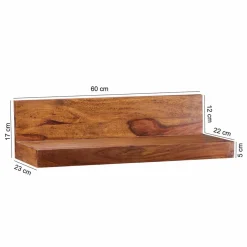 Wohnen Regale<Ablageboard Hoslo aus Massivholz klar lackiert