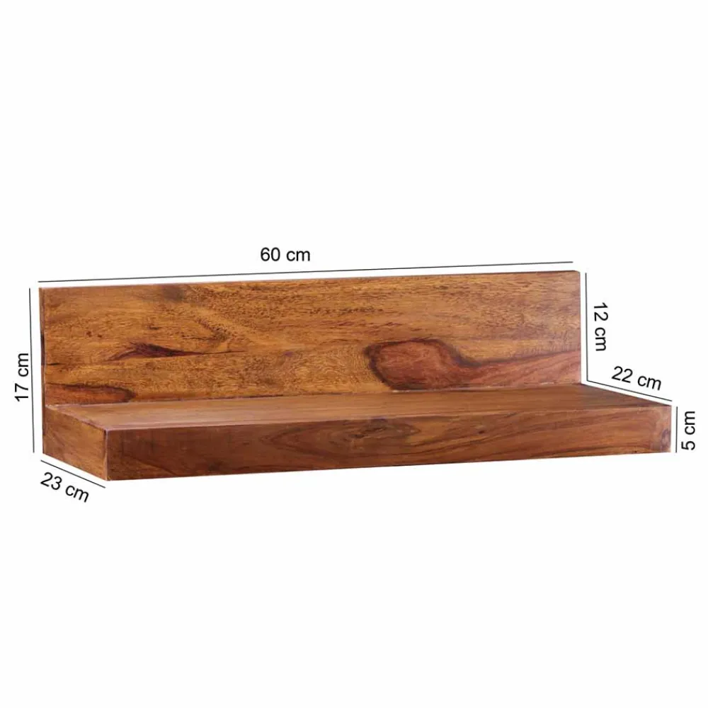 Wohnen Regale<Ablageboard Hoslo aus Massivholz klar lackiert