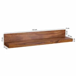 Wohnen Regale<Ablageboard Hoslo aus Massivholz klar lackiert