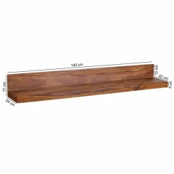 Wohnen Regale<Ablageboard Hoslo aus Massivholz klar lackiert