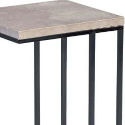 Wohnen Tische<Ablagetisch mit Beton Dekor Symatra & offenem Bügelgestell Schwarz