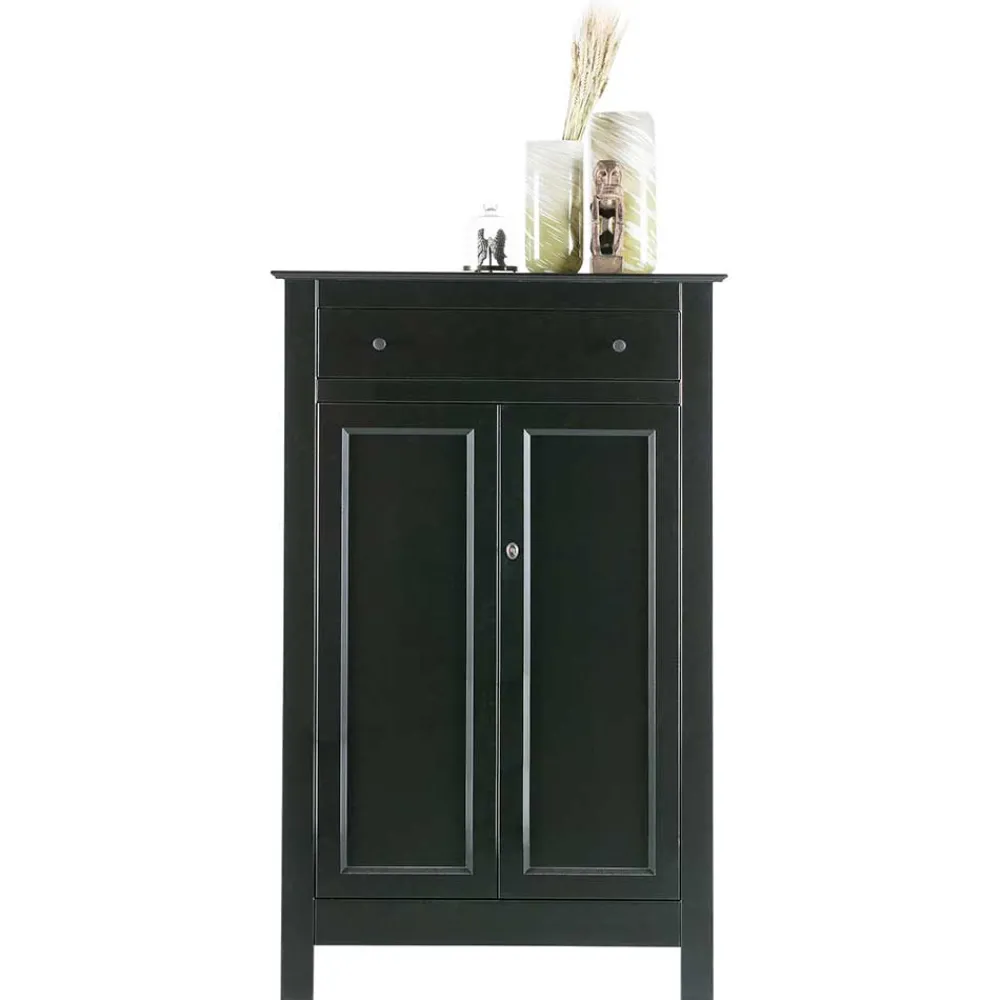 Wohnen Highboards|Kommoden<Abschließbare Vertiko Kommode in Schwarz - Wins