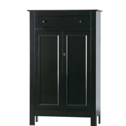 Wohnen Highboards|Kommoden<Abschließbare Vertiko Kommode in Schwarz - Wins