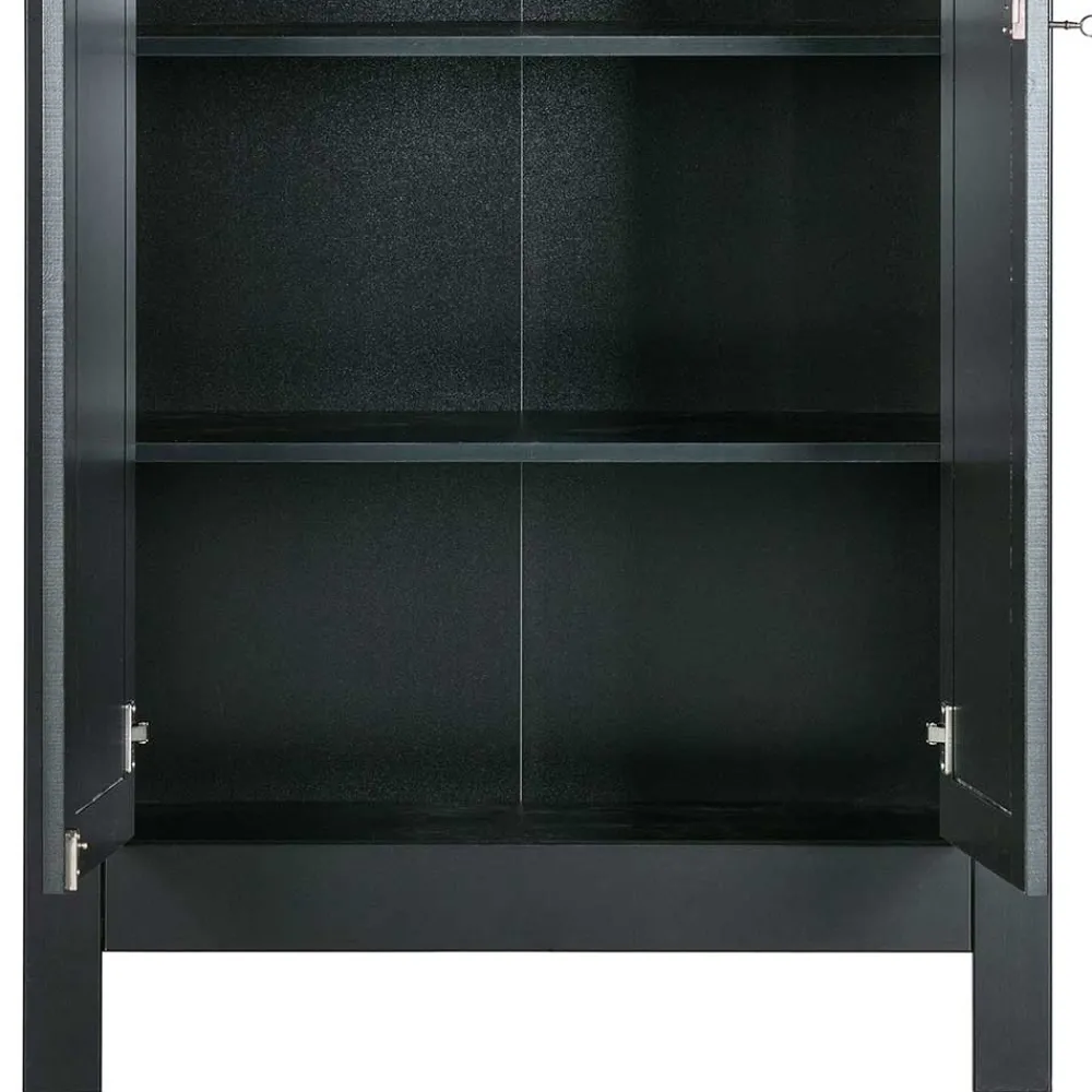 Wohnen Highboards|Kommoden<Abschließbare Vertiko Kommode in Schwarz - Wins