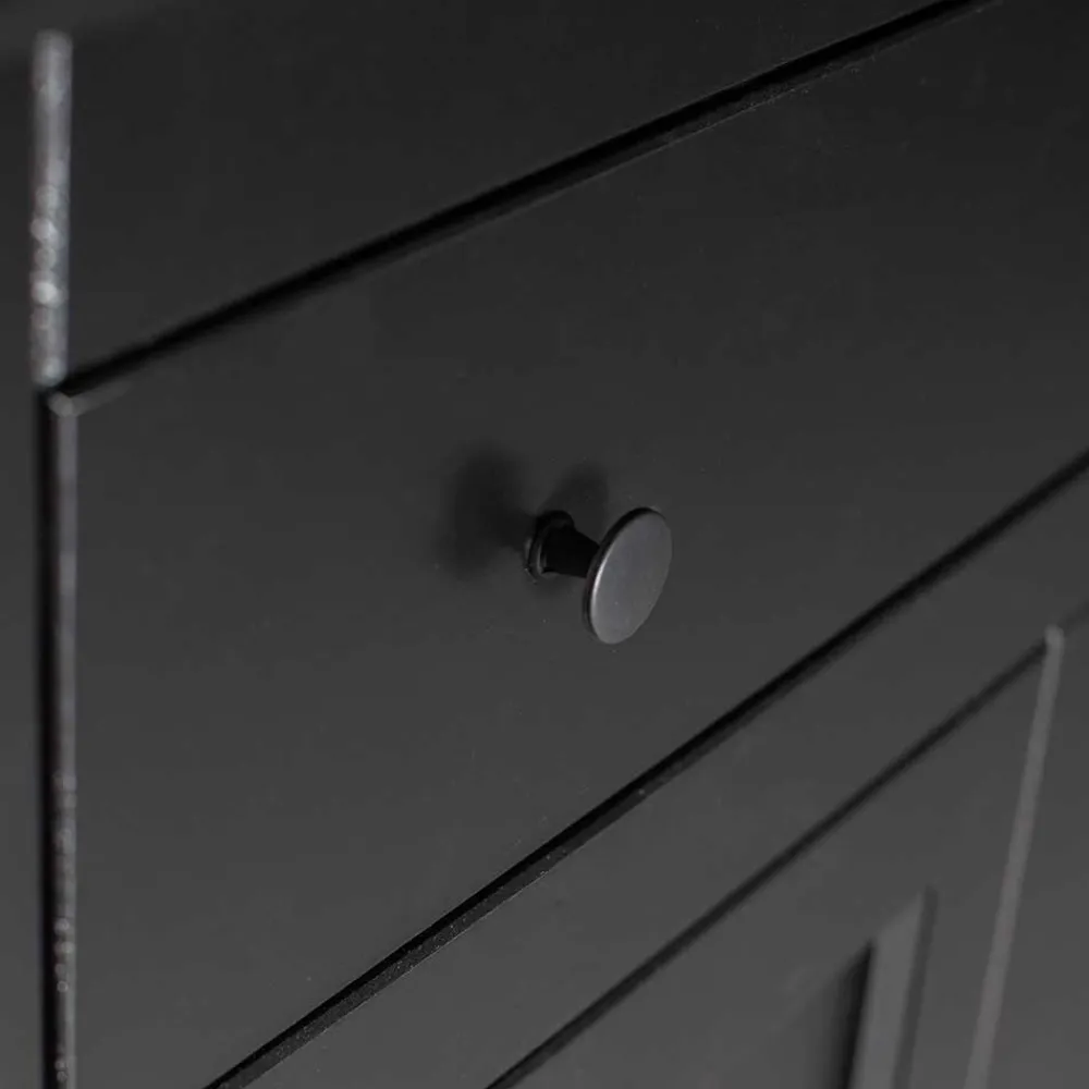 Wohnen Highboards|Kommoden<Abschließbare Vertiko Kommode in Schwarz - Wins