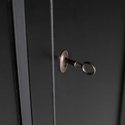 Wohnen Highboards|Kommoden<Abschließbare Vertiko Kommode in Schwarz - Wins