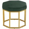 Wohnen Hocker<Achteck Hocker in Dunkelgrün & Gold - Furciona