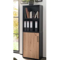 Wohnen Regale<Akten Schrank und Regal Kombi - Evasilica (zweiteilig)