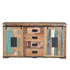 Wohnen Sideboards<Altholz Kombikommode mit Schiebetüren - Jevilia