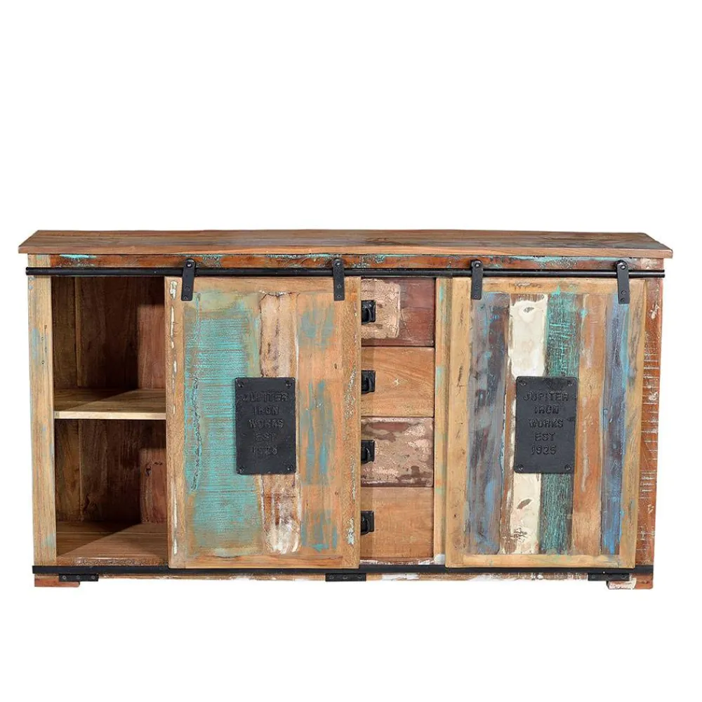 Wohnen Sideboards<Altholz Kombikommode mit Schiebetüren - Jevilia