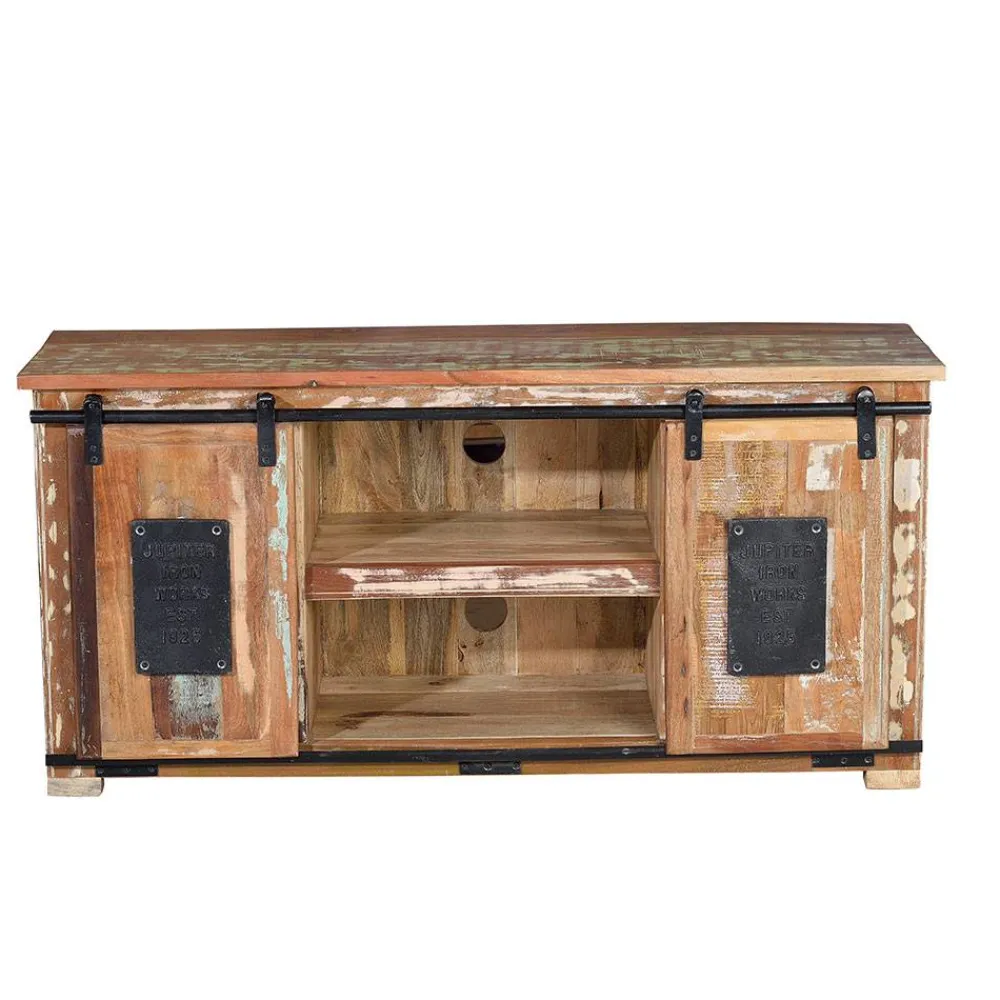 Wohnen Tv & Hifi-Möbel|Lowboards<Altholz TV Board mit zwei Schiebetüren - Jevilia