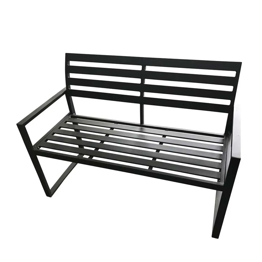 Wohnen Sitzbank<Aluminium Gartenbank mit Armlehnen - Calbanyara
