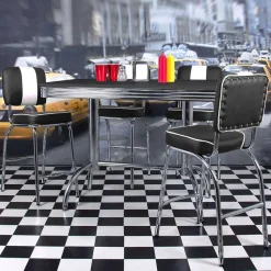 Wohnen Sitzgruppe<American Diner Bartisch Set Barataria mit 4 Stühlen (fünfteilig)