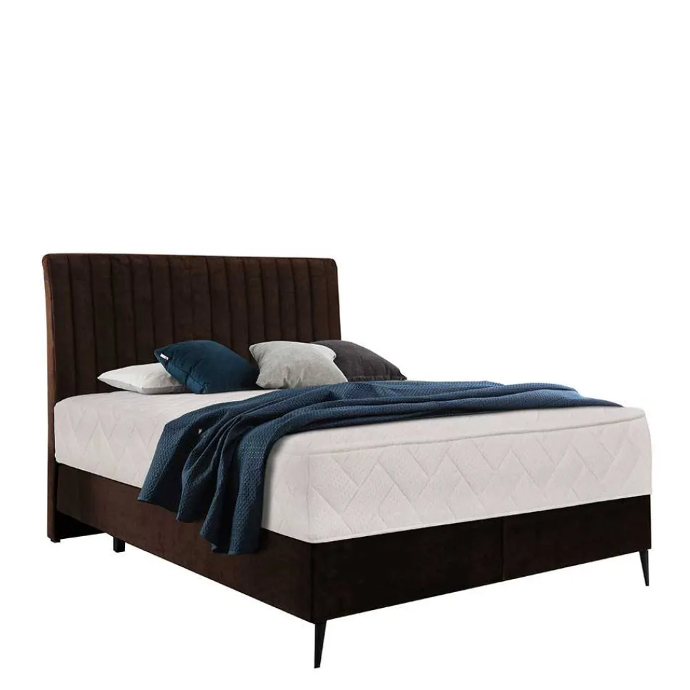 Wohnen Betten<Amerikanisches Bett - Boxspring - in Dunkelbraun - Pianona