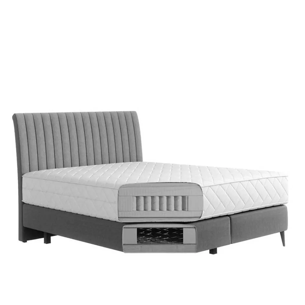 Wohnen Betten<Amerikanisches Bett - Boxspring - in Dunkelbraun - Pianona