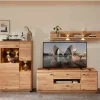 Wohnen Wohnwände<Anbauwand Möbel Kombination modern - Cassna (dreiteilig)