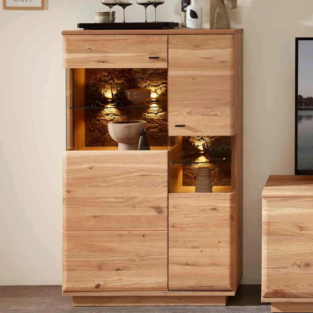 Wohnen Wohnwände<Anbauwand Möbel Kombination modern - Cassna (dreiteilig)