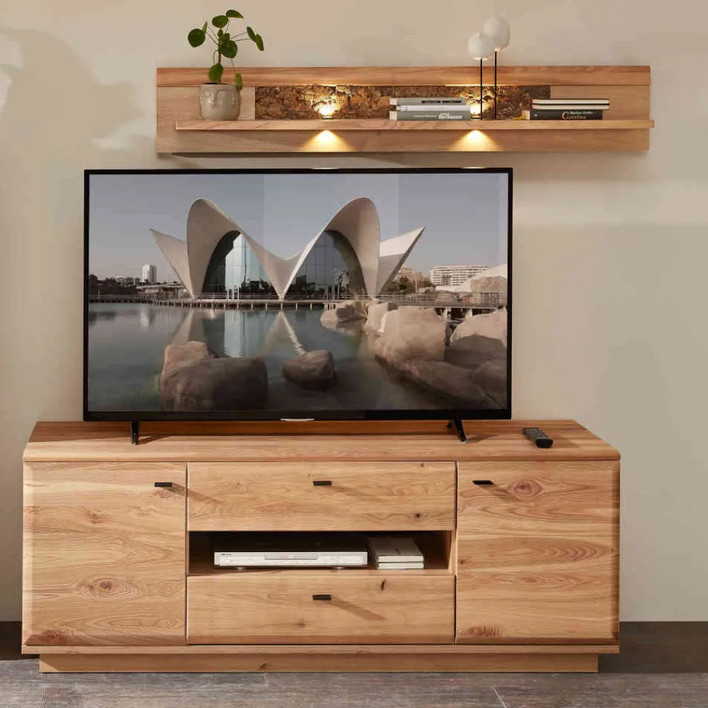 Wohnen Wohnwände<Anbauwand Möbel Kombination modern - Cassna (dreiteilig)