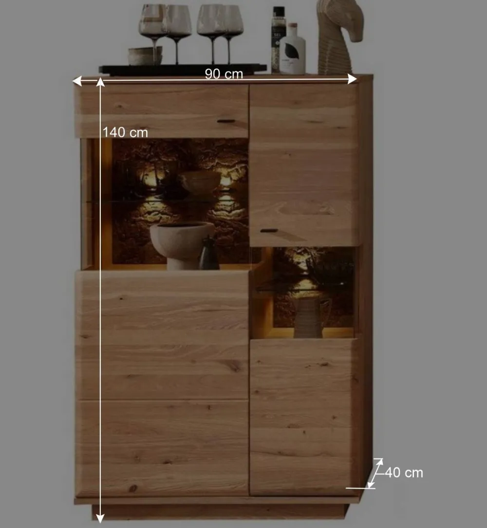 Wohnen Wohnwände<Anbauwand Möbel Kombination modern - Cassna (dreiteilig)